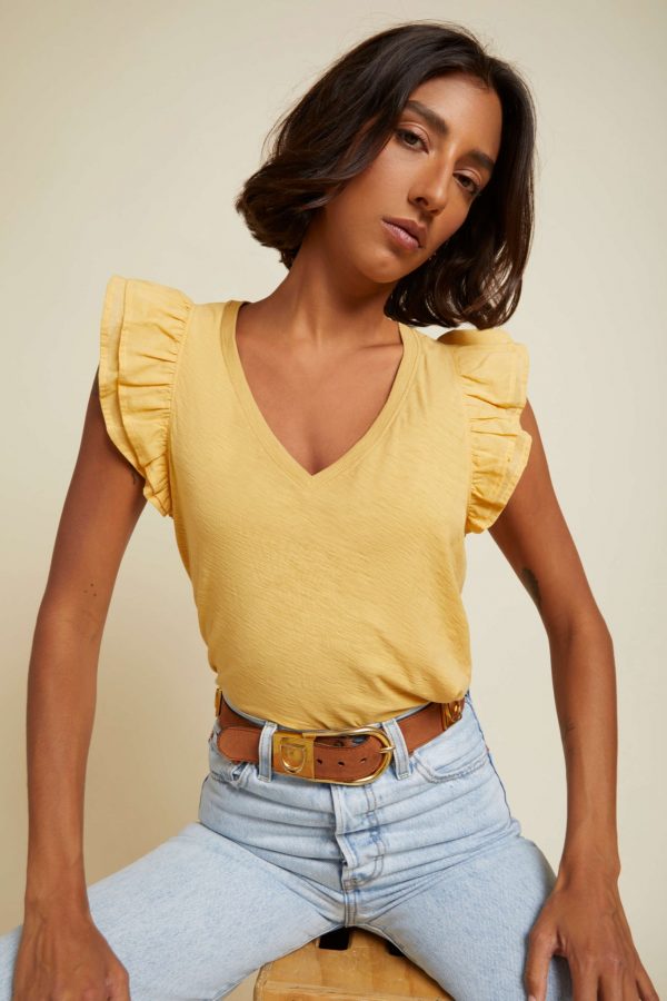 Autumn Luxe Contrast Ruffle Tank - Image 11