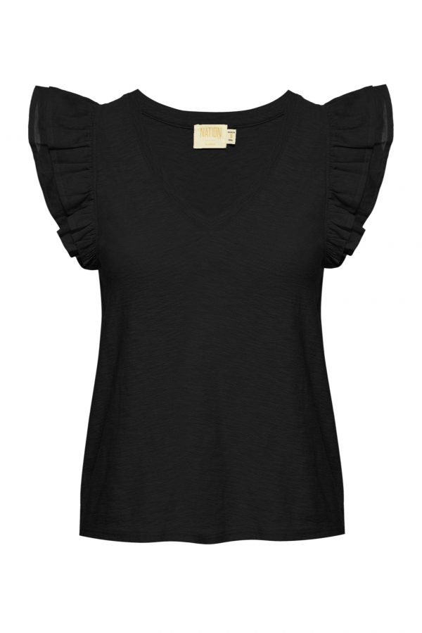Autumn Luxe Contrast Ruffle Tank - Image 15
