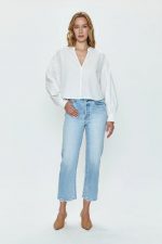 Onyx Crop High Rise Straight Jean - Image 4