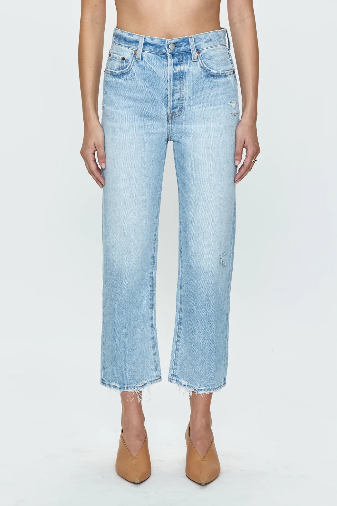 Onyx Crop High Rise Straight Jean