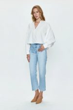 Onyx Crop High Rise Straight Jean - Image 5