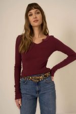 Mussola Comeback Notch Neck Long Sleeve