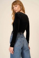 Lush Rush Come True Square Neck Velvet Long Sleeve - Image 2
