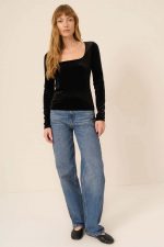 Lush Rush Come True Square Neck Velvet Long Sleeve - Image 4