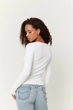 Shimmer Vibe Scoop Rib Long Sleeve - Image 8