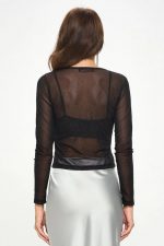 Gasa Cielo Stretch Mesh Long Sleeve Top - Image 2