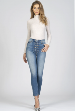 Mirage Double Button Skinny Jean