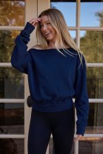 Arc Luxe Off The Shoulder Sweatshirt - Image 6