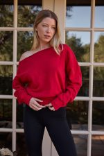 Arc Luxe Off The Shoulder Sweatshirt