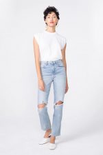 Taffetas High Rise Straight Jean - Image 4