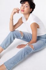 Taffetas High Rise Straight Jean - Image 3