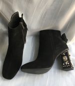 Alba Crystal Suede Heels - Image 9