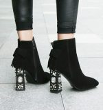 Alba Crystal Suede Heels - Image 5