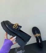 Fiore Metal Chain Loafers - Image 7